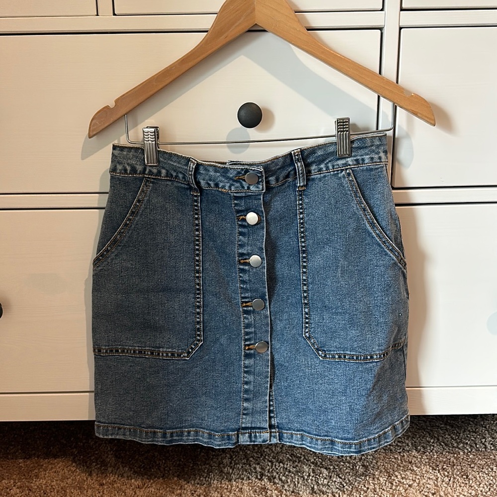 Button up Jean skirt